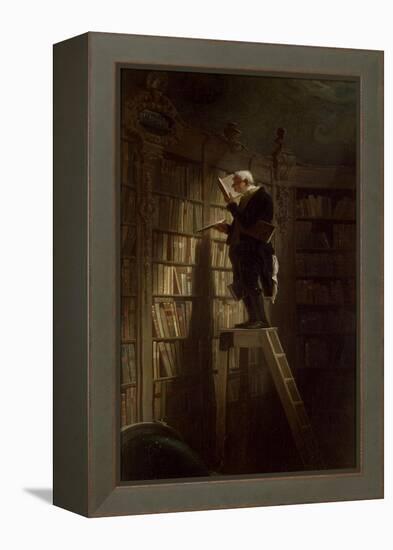 The Bookworm, c.1850-Carl Spitzweg-Framed Premier Image Canvas