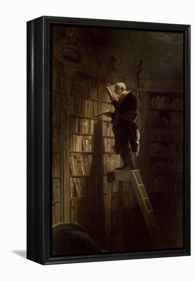 The Bookworm, c.1850-Carl Spitzweg-Framed Premier Image Canvas