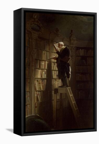 The Bookworm, c.1850-Carl Spitzweg-Framed Premier Image Canvas