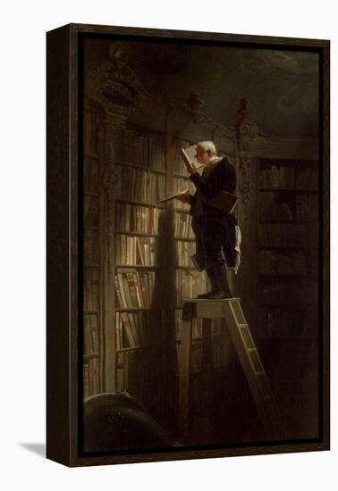 The Bookworm, c.1850-Carl Spitzweg-Framed Premier Image Canvas