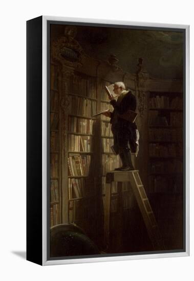 The Bookworm, c.1850-Carl Spitzweg-Framed Premier Image Canvas