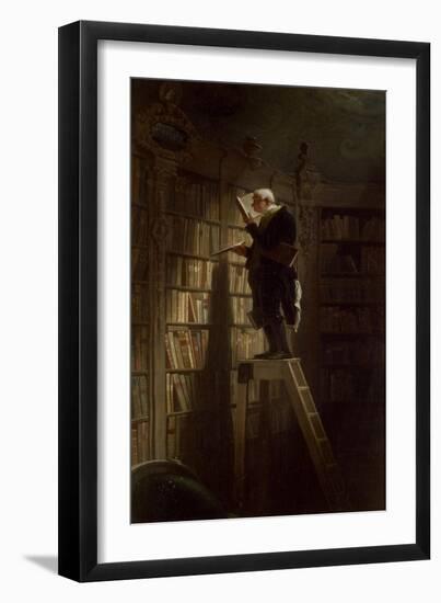 The Bookworm, c.1850-Carl Spitzweg-Framed Giclee Print