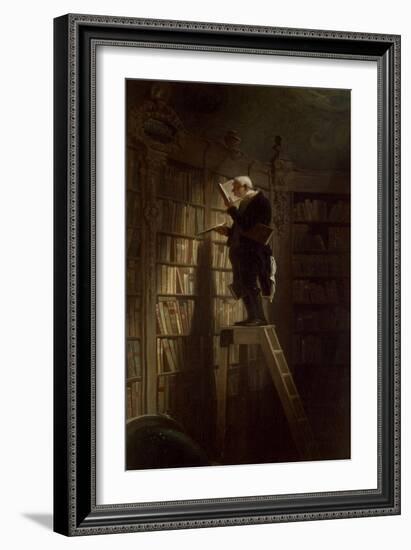 The Bookworm, c.1850-Carl Spitzweg-Framed Giclee Print