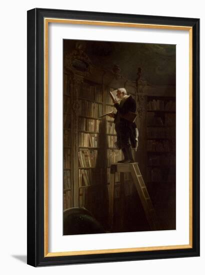 The Bookworm, c.1850-Carl Spitzweg-Framed Giclee Print