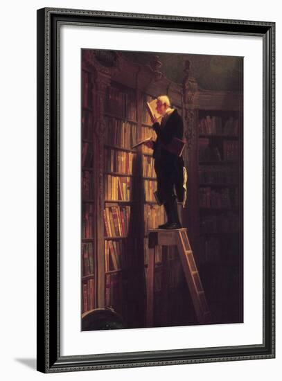 The Bookworm-Carl Spitzweg-Framed Art Print
