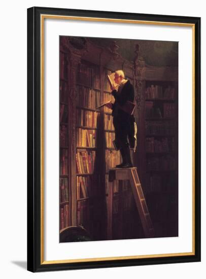 The Bookworm-Carl Spitzweg-Framed Art Print