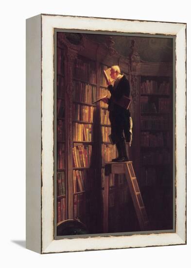 The Bookworm-Carl Spitzweg-Framed Stretched Canvas