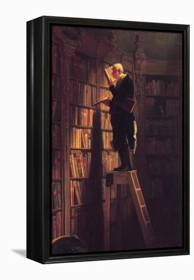 The Bookworm-Carl Spitzweg-Framed Stretched Canvas