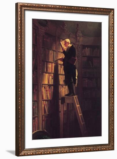 The Bookworm-Carl Spitzweg-Framed Art Print