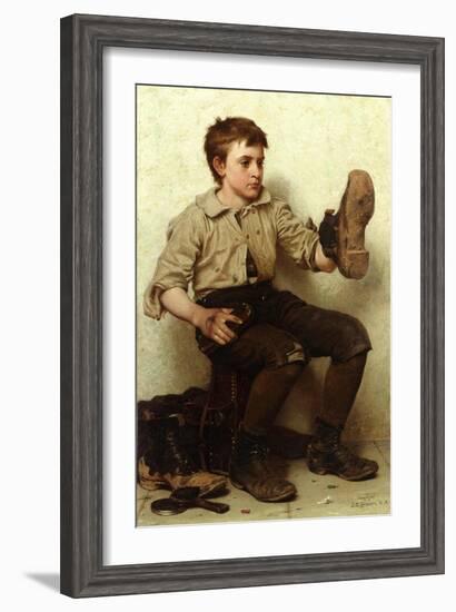 The Boot Boy, C.1885-90-John George Brown-Framed Giclee Print