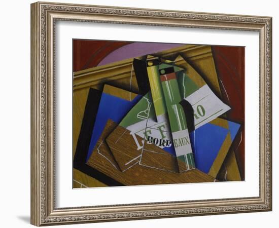 The Bordeaux Bottle, 1915-Juan Gris-Framed Giclee Print