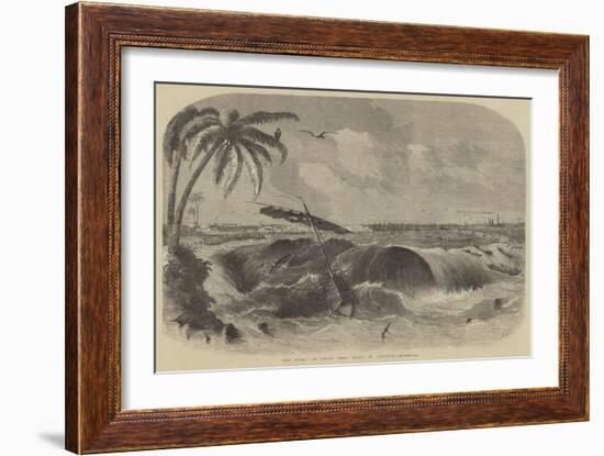 The Bore, or Great Tidal Wave, at Calcutta-null-Framed Giclee Print