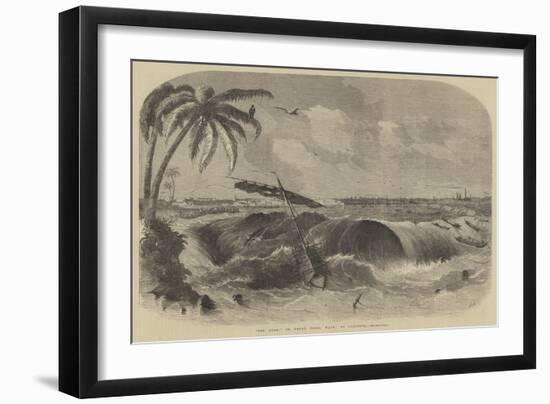 The Bore, or Great Tidal Wave, at Calcutta-null-Framed Giclee Print