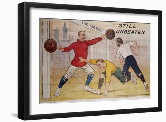 The Boro Still Unbeaten, Printed by Jordison & Co Ld, Middlesbrough-null-Framed Giclee Print