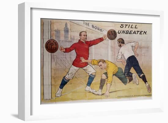 The Boro Still Unbeaten, Printed by Jordison & Co Ld, Middlesbrough-null-Framed Giclee Print