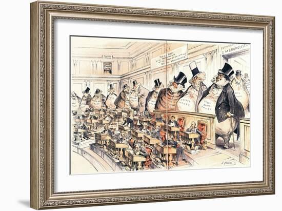 The Bosses of the Senate from the American Magazine 'Puck', January 23rd 1889-Joseph Keppler-Framed Giclee Print