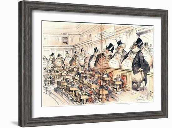 The Bosses of the Senate from the American Magazine 'Puck', January 23rd 1889-Joseph Keppler-Framed Giclee Print