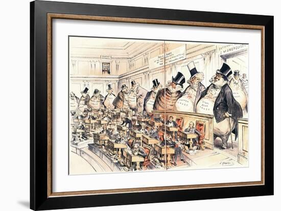 The Bosses of the Senate from the American Magazine 'Puck', January 23rd 1889-Joseph Keppler-Framed Giclee Print