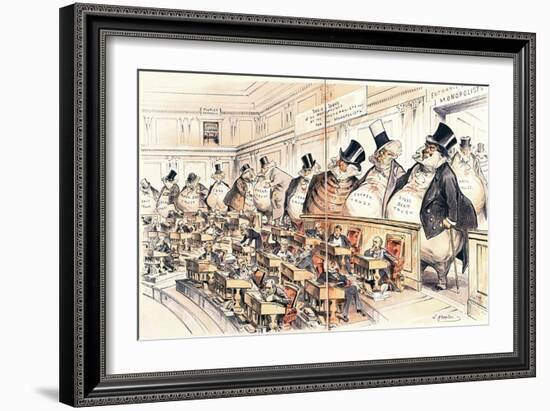 The Bosses of the Senate from the American Magazine 'Puck', January 23rd 1889-Joseph Keppler-Framed Giclee Print