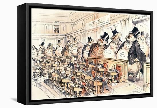 The Bosses of the Senate from the American Magazine 'Puck', January 23rd 1889-Joseph Keppler-Framed Premier Image Canvas