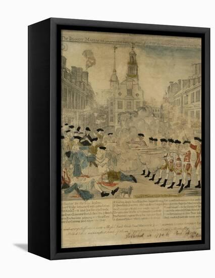 The Boston Massacre Engraving-Paul Revere-Framed Premier Image Canvas
