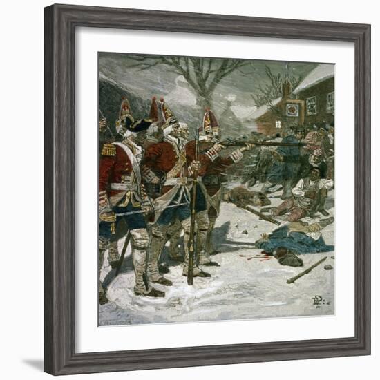 The Boston Massacre-Howard Pyle-Framed Giclee Print