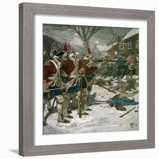 The Boston Massacre-Howard Pyle-Framed Giclee Print