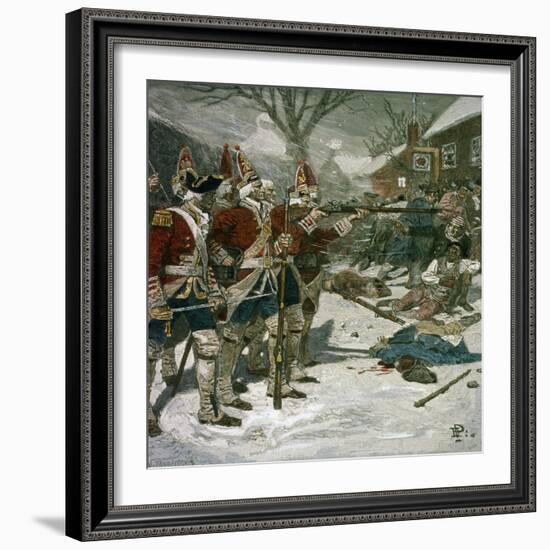 The Boston Massacre-Howard Pyle-Framed Giclee Print