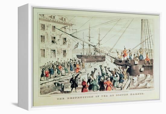 The Boston Tea Party, 1846-Currier & Ives-Framed Premier Image Canvas