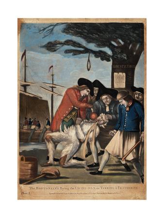 The Bostonian S Paying The Excise Man Or Tarring And Feathering 1774 Giclee Print Philip Dawe Art Com