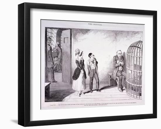 The Bottle, 1847-George Cruikshank-Framed Giclee Print