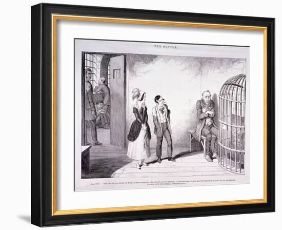 The Bottle, 1847-George Cruikshank-Framed Giclee Print