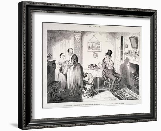 The Bottle, 1847-George Cruikshank-Framed Giclee Print