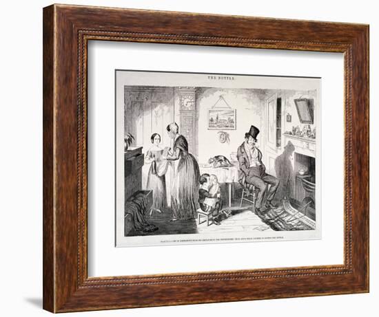 The Bottle, 1847-George Cruikshank-Framed Giclee Print