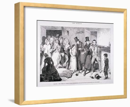 The Bottle, 1847-George Cruikshank-Framed Giclee Print