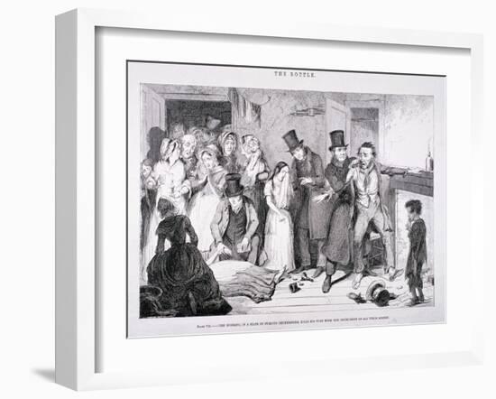 The Bottle, 1847-George Cruikshank-Framed Giclee Print