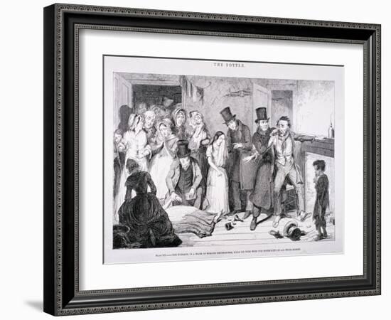 The Bottle, 1847-George Cruikshank-Framed Giclee Print