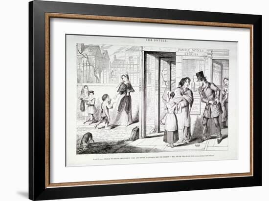 The Bottle, 1847-George Cruikshank-Framed Giclee Print