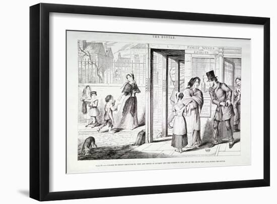 The Bottle, 1847-George Cruikshank-Framed Giclee Print