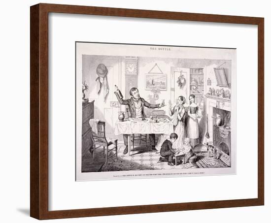 The Bottle, 1847-George Cruikshank-Framed Premium Giclee Print