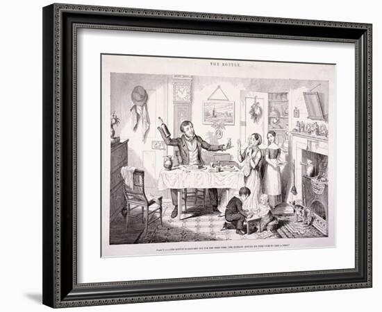 The Bottle, 1847-George Cruikshank-Framed Premium Giclee Print