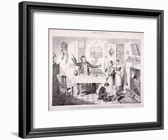 The Bottle, 1847-George Cruikshank-Framed Giclee Print