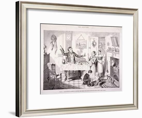 The Bottle, 1847-George Cruikshank-Framed Giclee Print