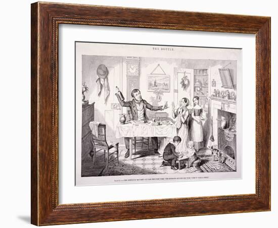 The Bottle, 1847-George Cruikshank-Framed Giclee Print