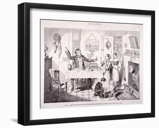 The Bottle, 1847-George Cruikshank-Framed Giclee Print