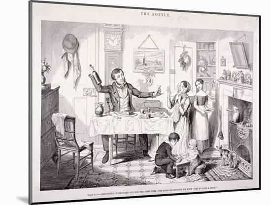 The Bottle, 1847-George Cruikshank-Mounted Giclee Print