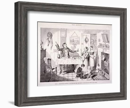 The Bottle, 1847-George Cruikshank-Framed Giclee Print