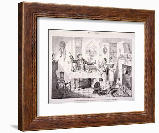 The Bottle, 1847-George Cruikshank-Framed Giclee Print