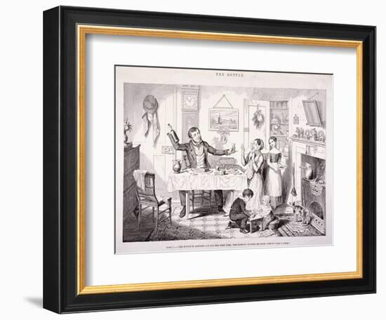 The Bottle, 1847-George Cruikshank-Framed Giclee Print