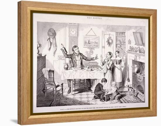 The Bottle, 1847-George Cruikshank-Framed Premier Image Canvas